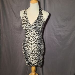 Leopard Print Halter Dress